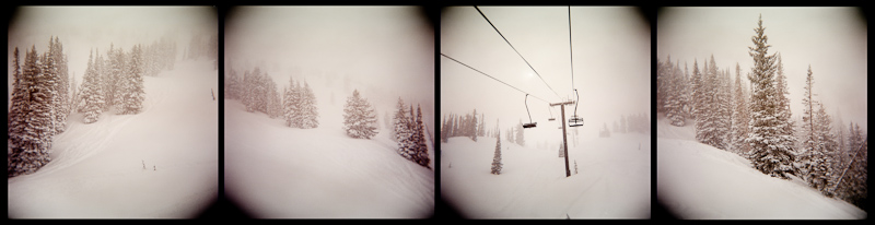 Chairlift and Snow